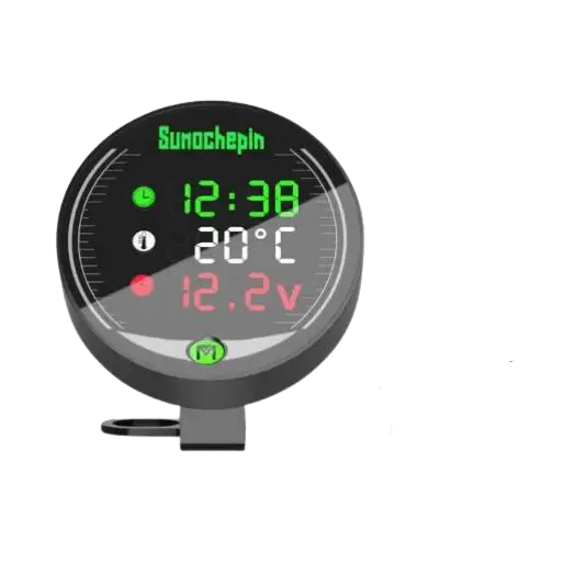 Thermomètre d'eau numérique universel pour moto, facile à transporter, 12V  DC, avec Tee de 16mm