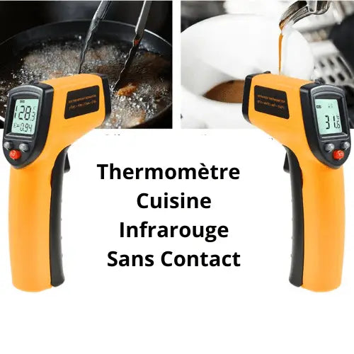 Thermomètre de cuisson à sonde et infrarouge