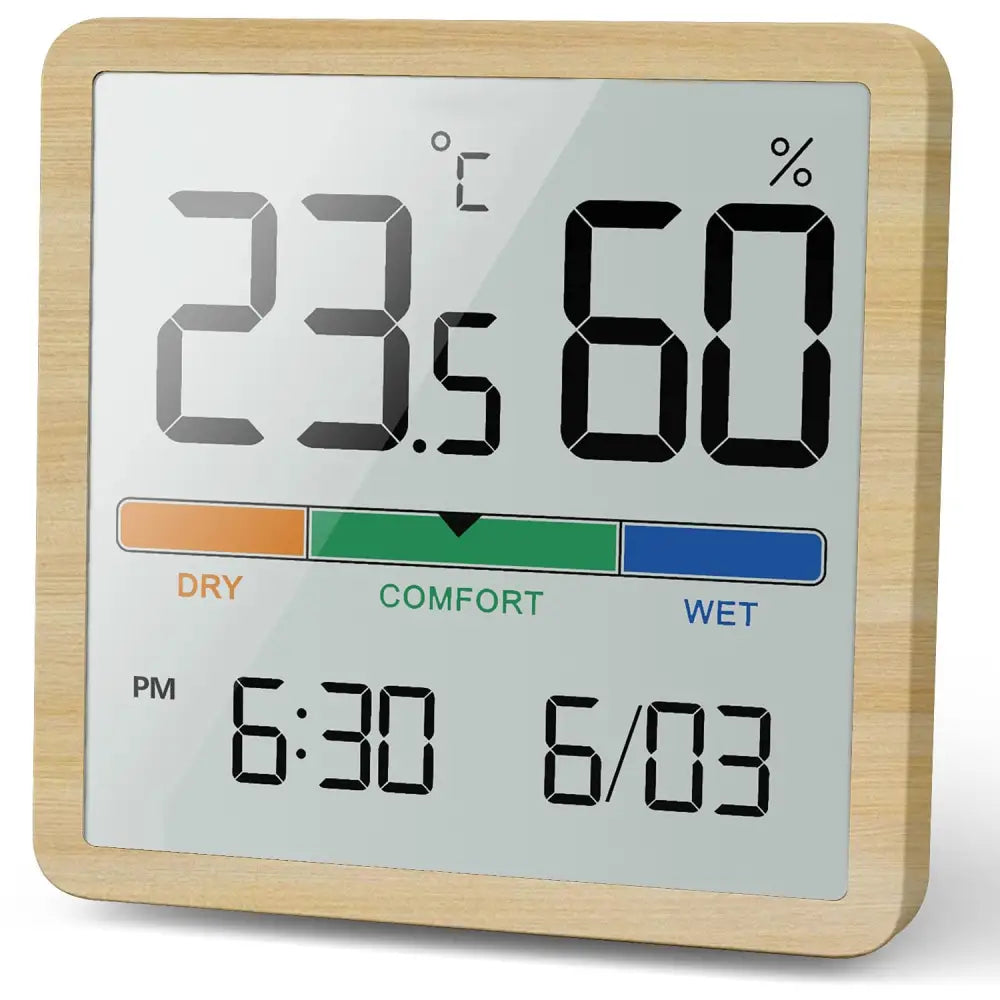 Thermomètre analogique intérieur Terdens bois