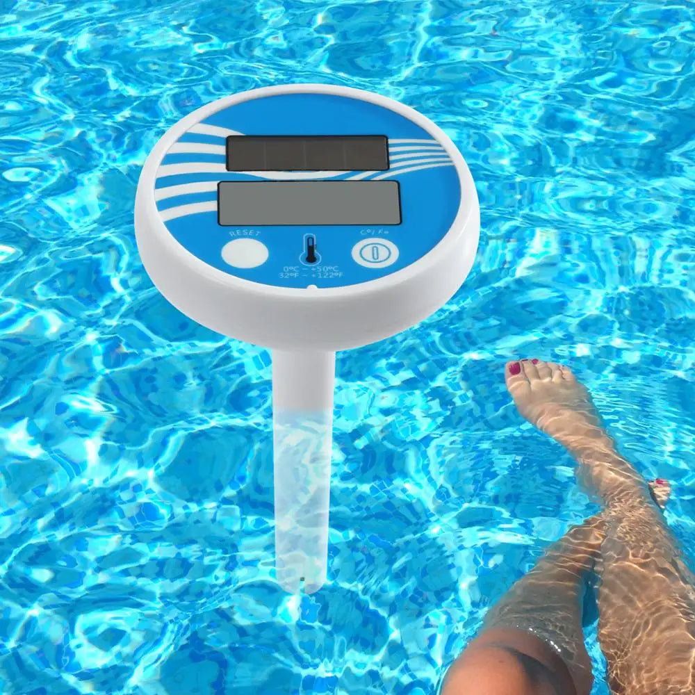 BL9057 Piscine solaire Thermomètre Piscine Equipment Thermomètre à eau  flottante avec fonction d'affichage numérique (