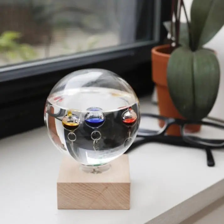 Thermomètre de Galilée en verre transparent - La Maison De Judith